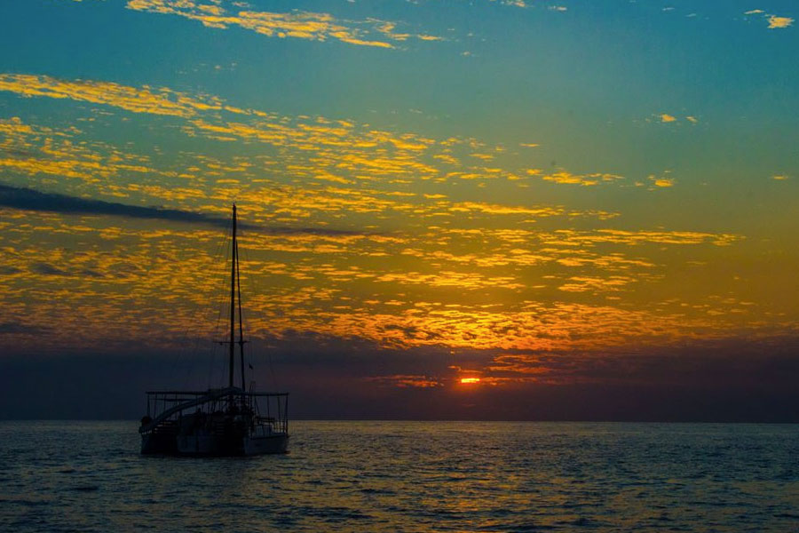 catamaran sunset sail